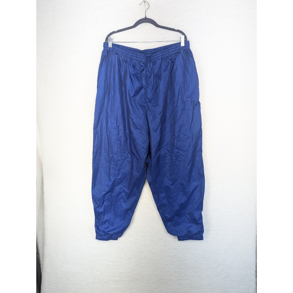 Y2K Just For Women Retro Blue Violet Soft Lined Nylon Track‎ Pants